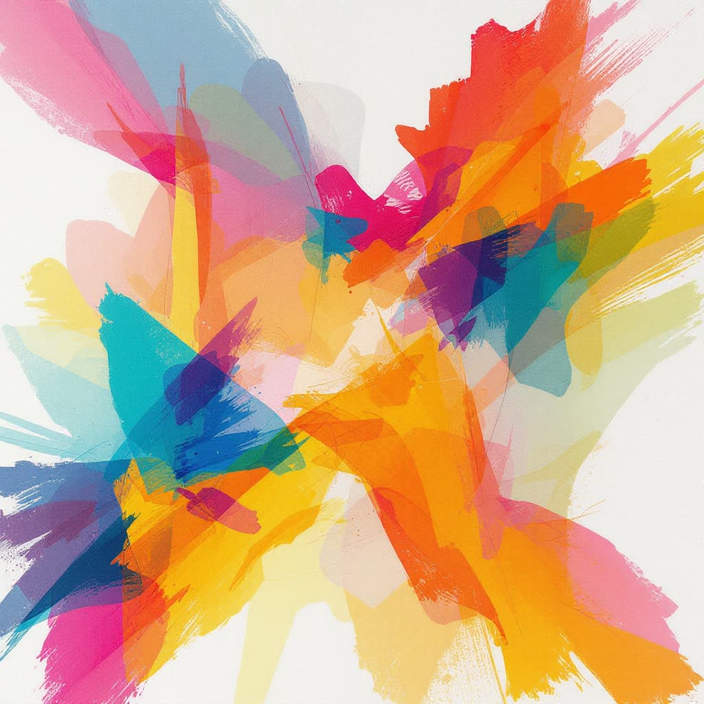 AI generated: Diseño colorido y abstracto para lienzo de ropa en oleo hiperreal 8k