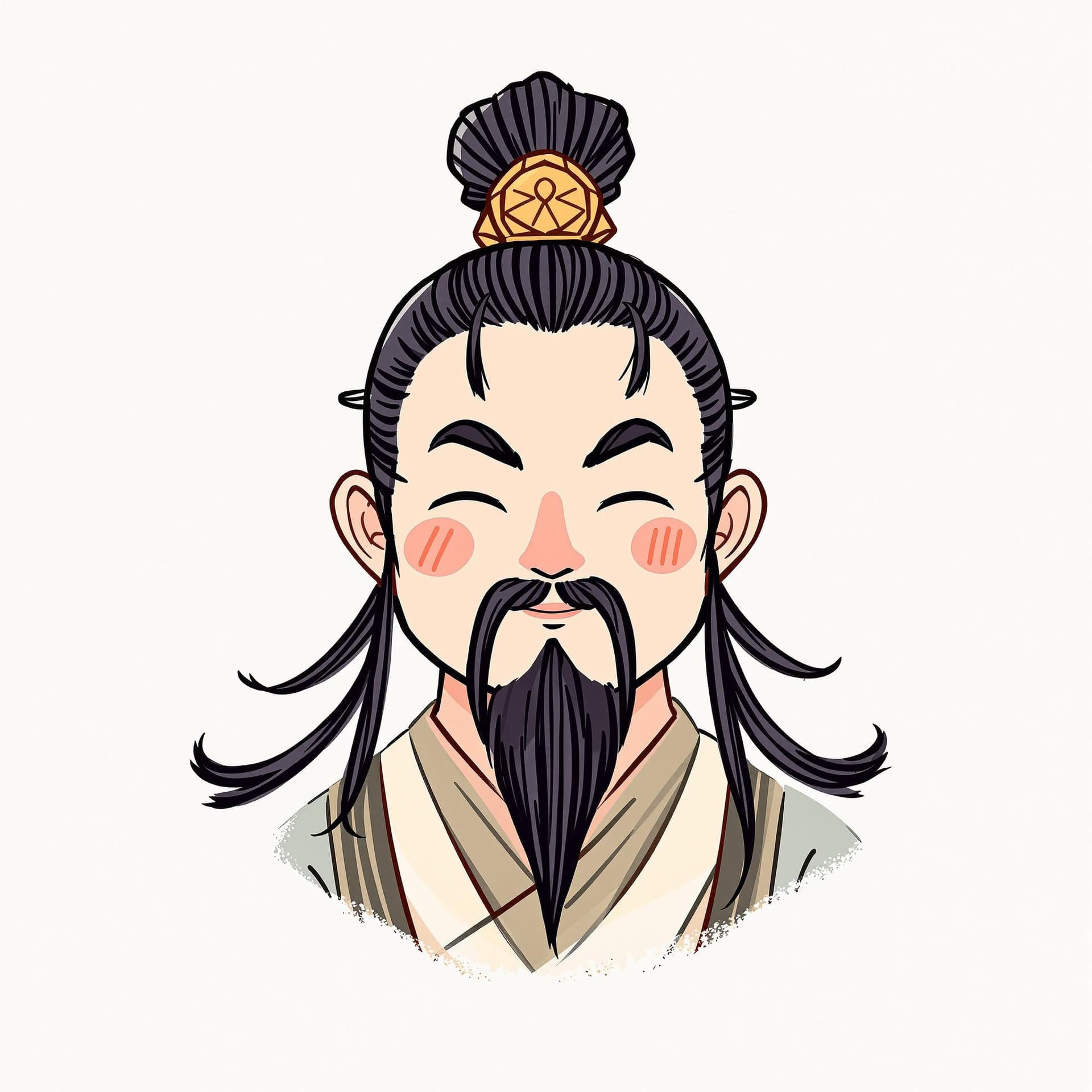 AI generated: Draw a cute Q version of Guan Yunchang, the God of War of the Three Kingdoms of China. Cute face. Th...