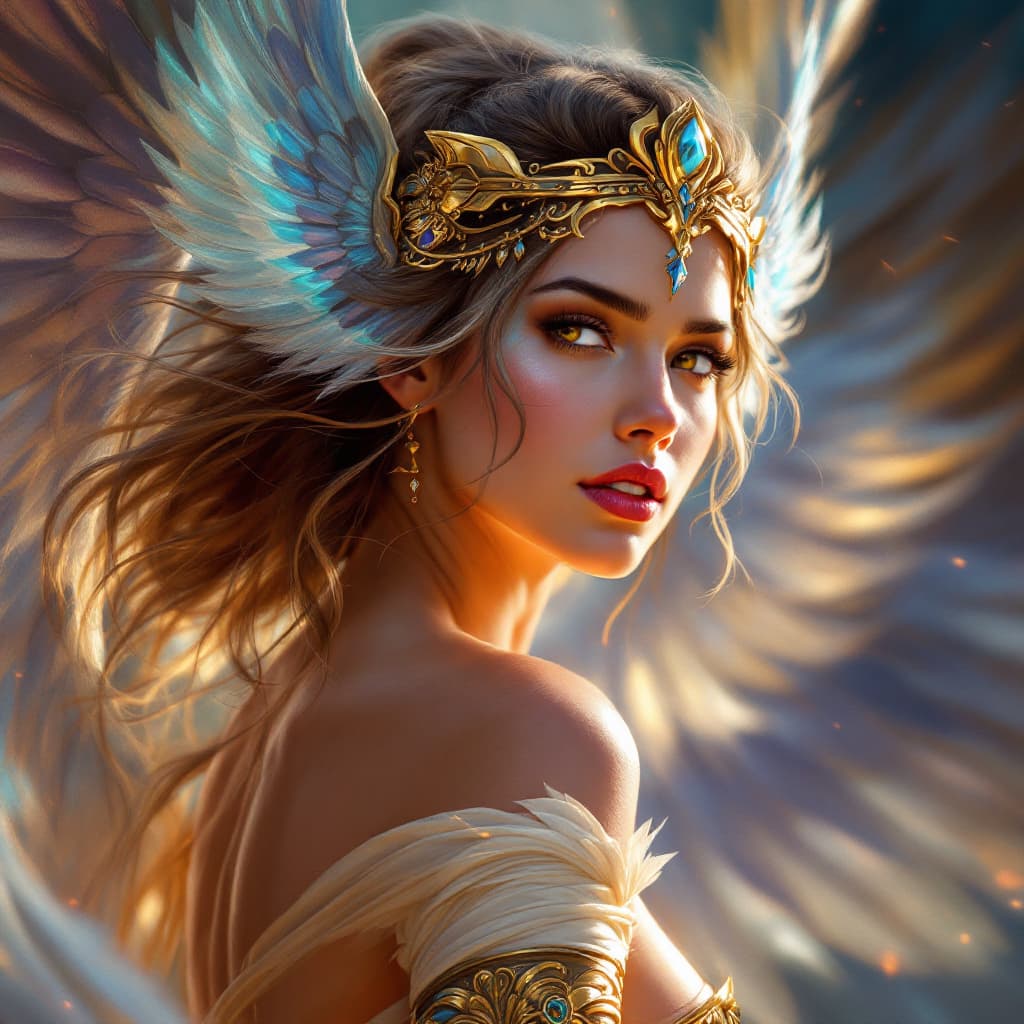 AI generated: Unveiling the power of fantasy through a stunning portrait of Amazon Valkyrie Athena, capturing ever...