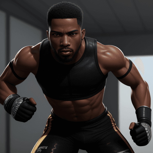 AI generated: Many black men training, hyper-realism, high detail, octane render, 8k