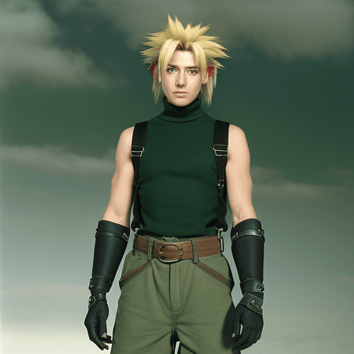 AI generated: (masterpiece), best quality, expressive eyes, perfect face, shoulder armor, sleeveless turtleneck, s...