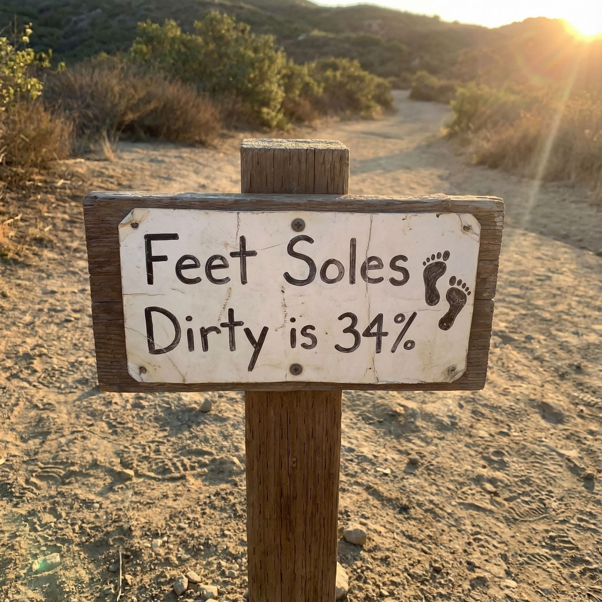 AI generated: Feet Soles Dirty is 34%