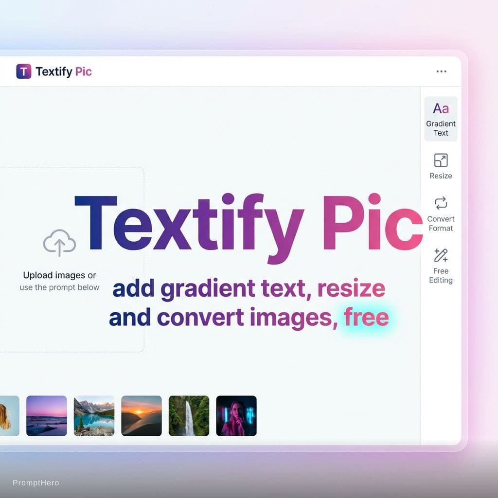 AI generated: Here in Textify Pic, you can use the prompt or upload the images from your device for editing. You c...