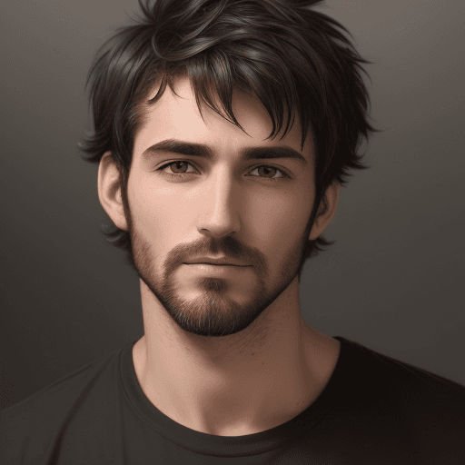 AI generated: a dark short haired scruffy man
