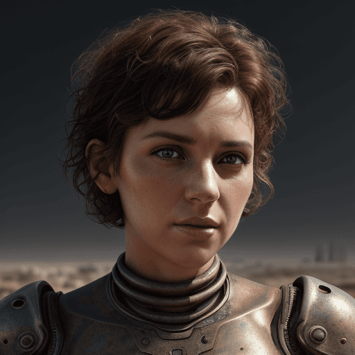 AI generated: High resolution, photorealistic, closeup portrait of female, super curly short hair, masculine looks...