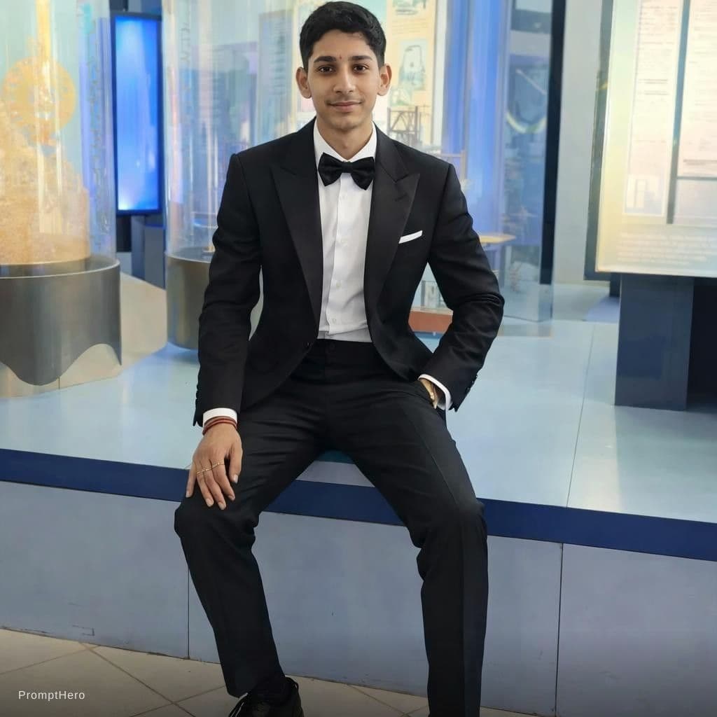 AI generated: male model wearing tom ford suit 