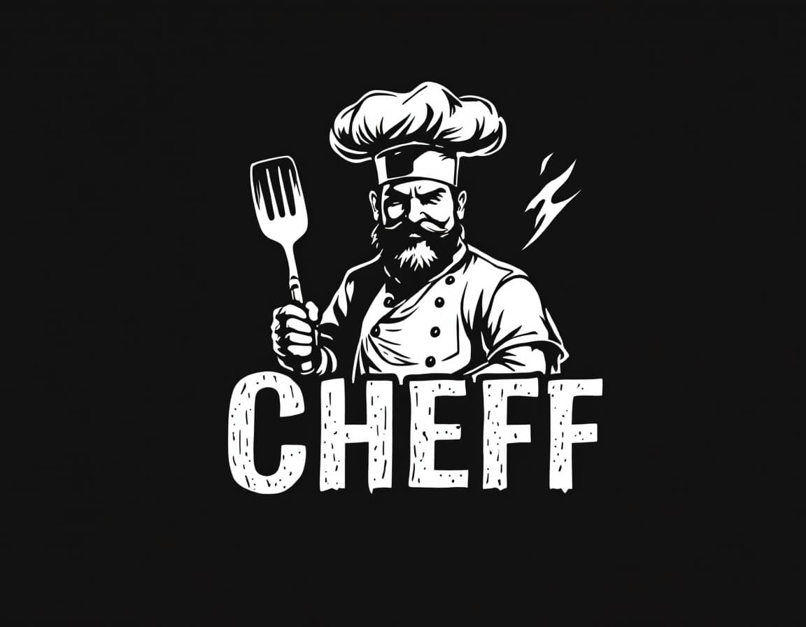 AI generated: Grill Master Cheff logo ink svg 2d