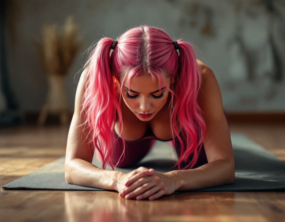 AI generated: 1 lady, cute, pink hair in pigtails, 20 year old, pert, source comic book, high resolution image, ma...