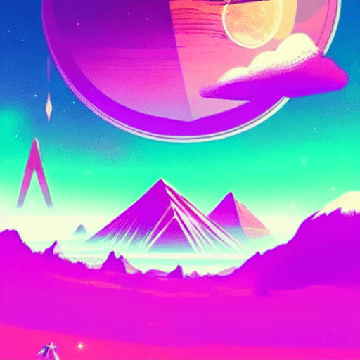 AI generated: no man's sky pink phone wallpaper graffiti style