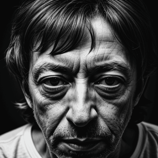 AI generated: raw photo, detailed and realistic high contrasted black and white (close-up professional portrait:1....