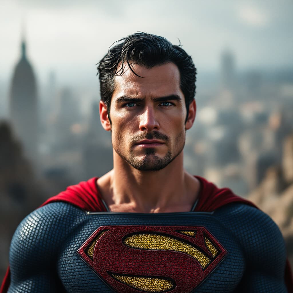AI generated: Chris evans as Superman but m logo on his chest 