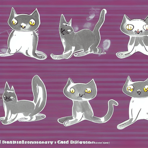 AI generated: create me printable of flashcard of a cat for kid