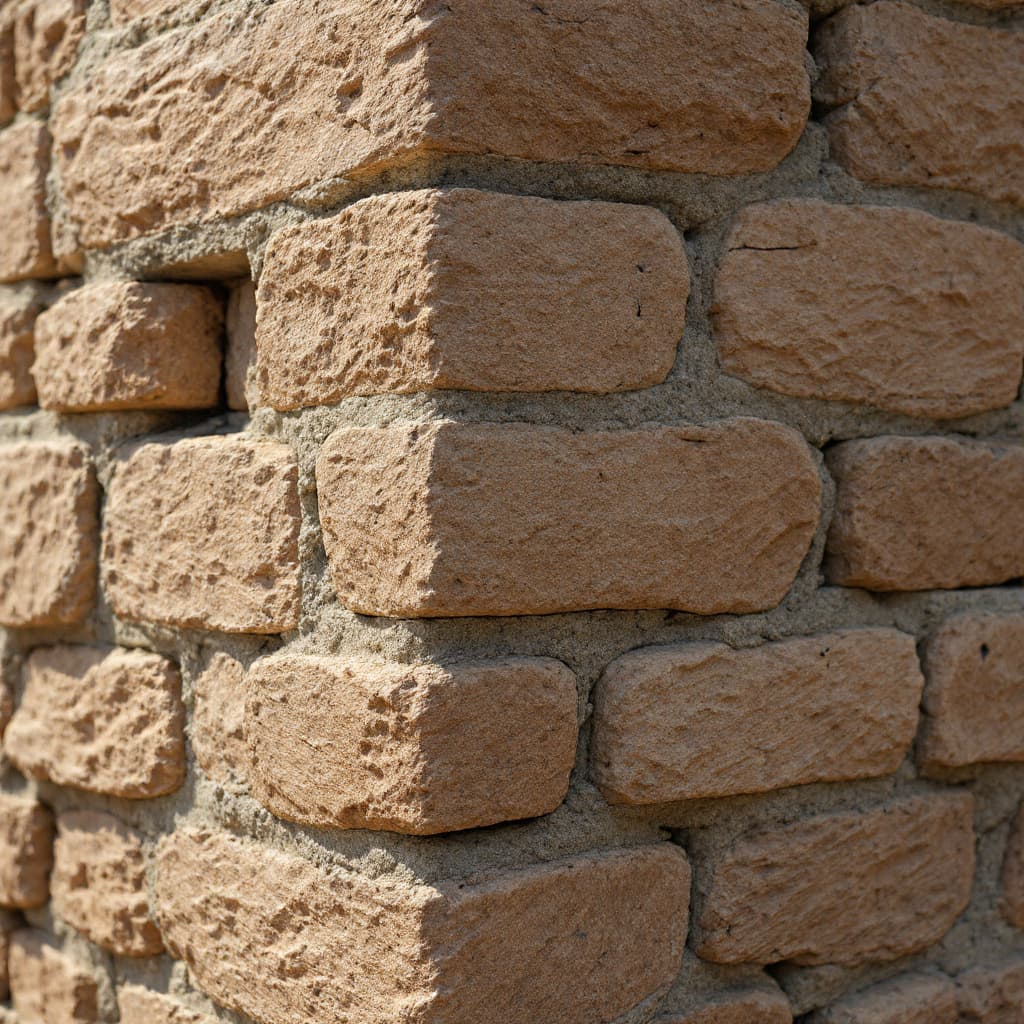 AI generated: a realistic detailed  image of irregular brown Ottoman-era stone slate block with beautiful and neat...