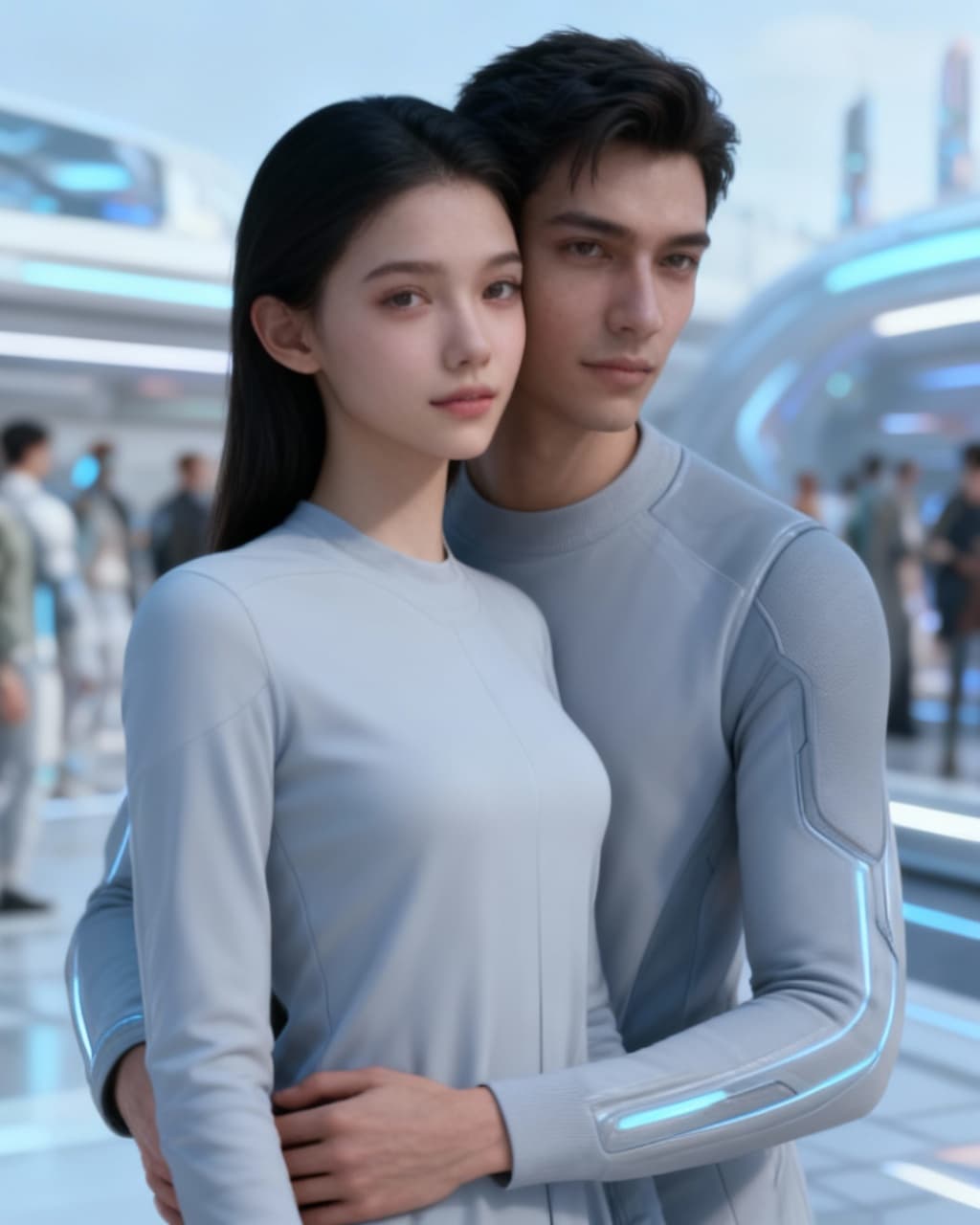 AI generated: Change image characters into an elegant, refined image of culture. Change expressive and emotional d...