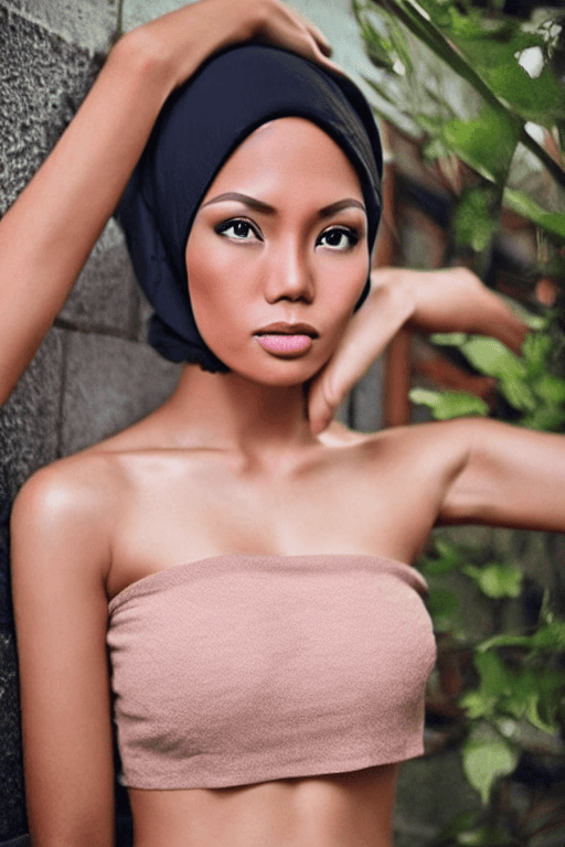 AI generated: (hardcore pov of beautiful thin indonesian woman), hijab, tan skin, (photorealistic:1), (hyper reali...