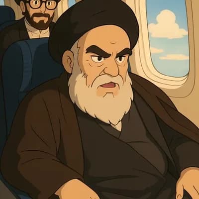 AI generated video: 00:05: Ayatollah just said one word "nothing". camera movements static shot.
high details.
ghibli ...
