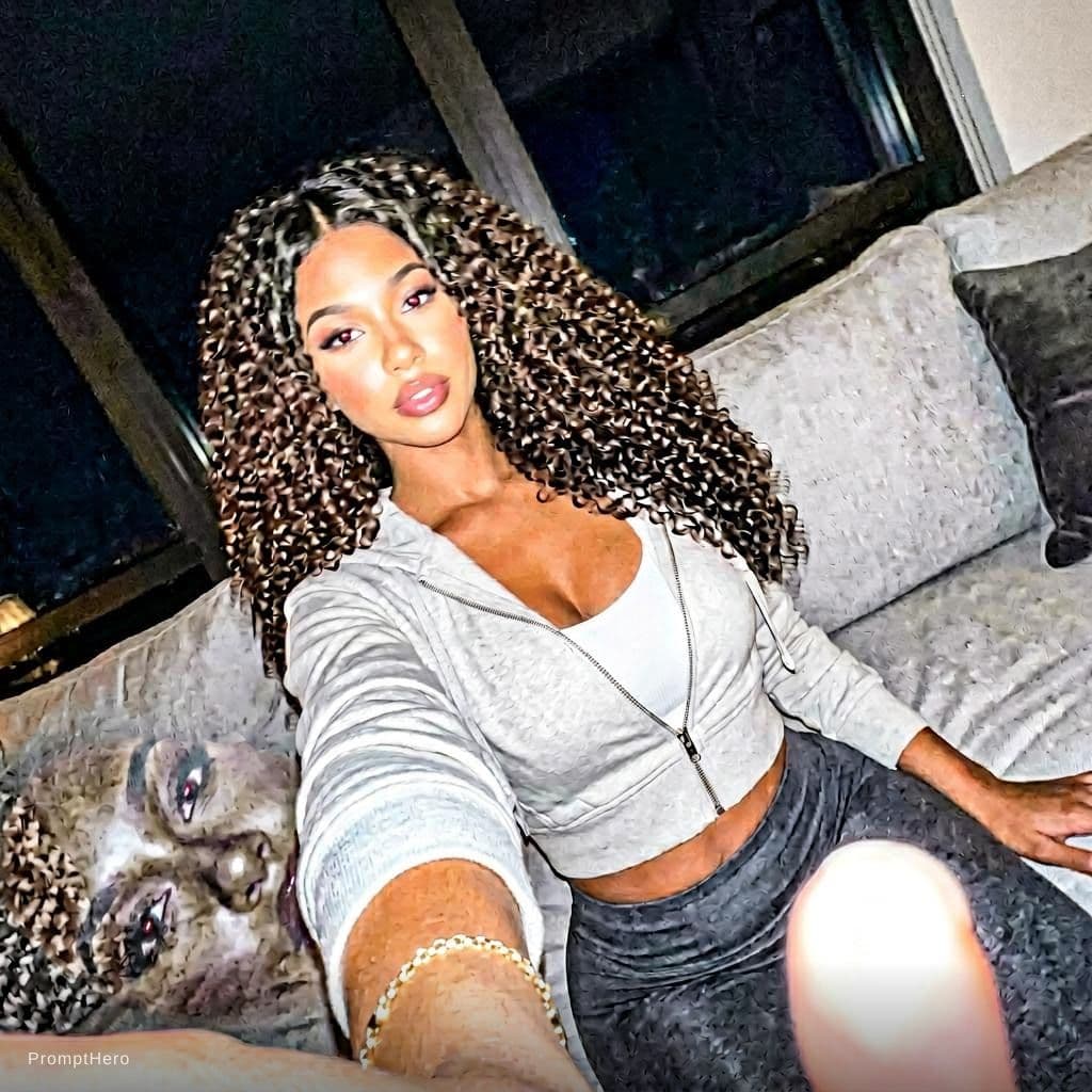 AI generated: Using the uploaded reference photo, create a standard iPhone selfie with flash. There's no clear sub...