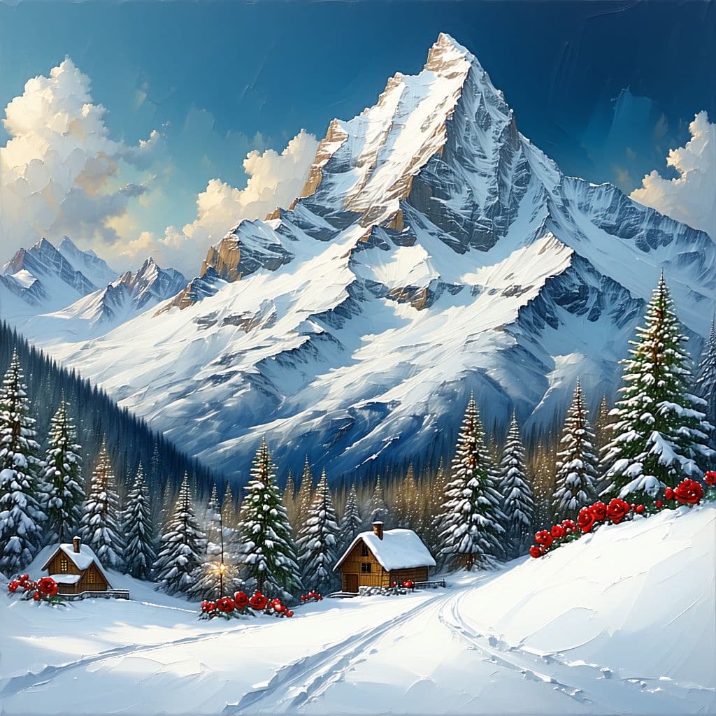 AI generated: Disuelto ya en tu nieve el nombre mío,
vuélvete a tus montañas trepadoras, Rosas rojas, llenas de pa...