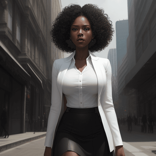 AI generated: realistic, 1 black Lady(detail skin texture, ultra-detailed body), atmospheric scene, masterpiece, b...