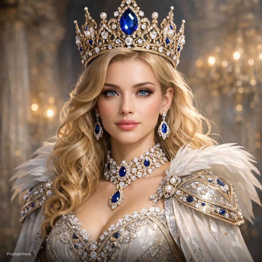 AI generated: A beautiful queen 3D