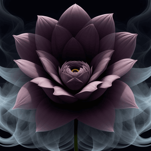 AI generated: The image shows a large flower that looks like smoke. The smoke rises up, creating a visually striki...