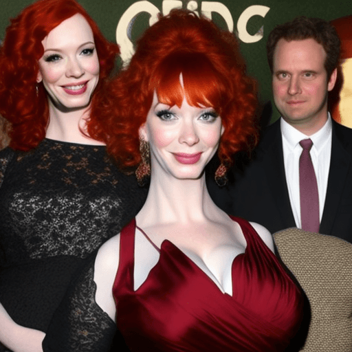 AI generated: Christina Hendricks, date night 