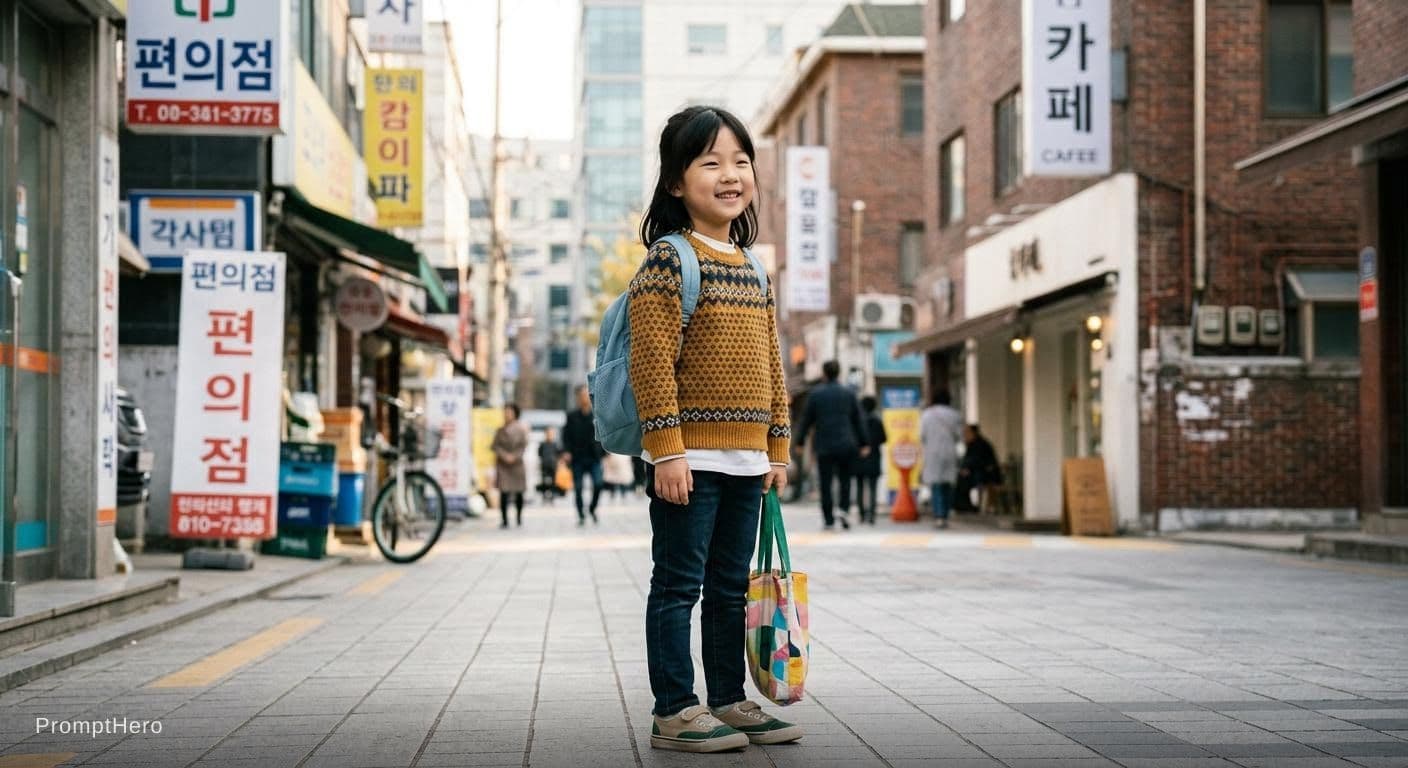 AI generated: A Korean girl.