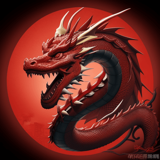 AI generated: red chinese dragon 
