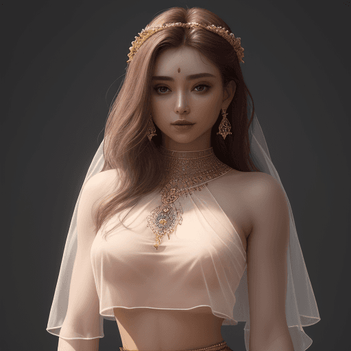 AI generated: sheer, beautiful goddess, crop top, 8k