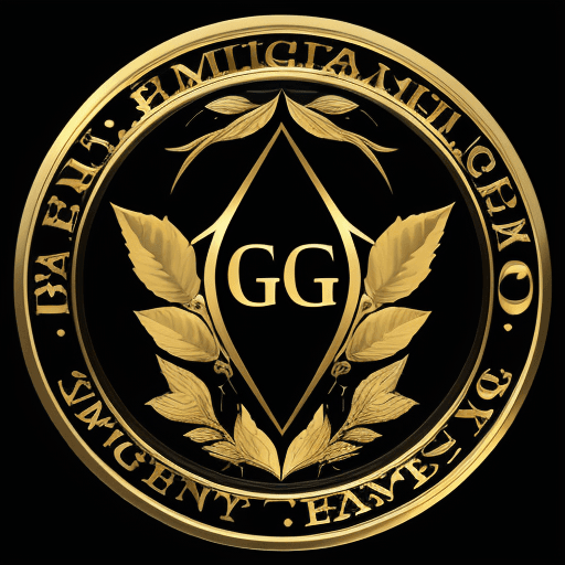 AI generated: OGC logo with gold fancy font and black background