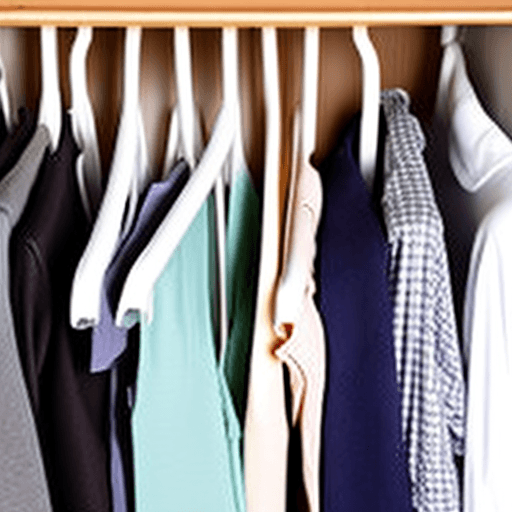 AI generated: hangers in a clothes wardrobe
