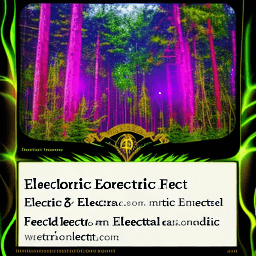 AI generated: Electric forest 
