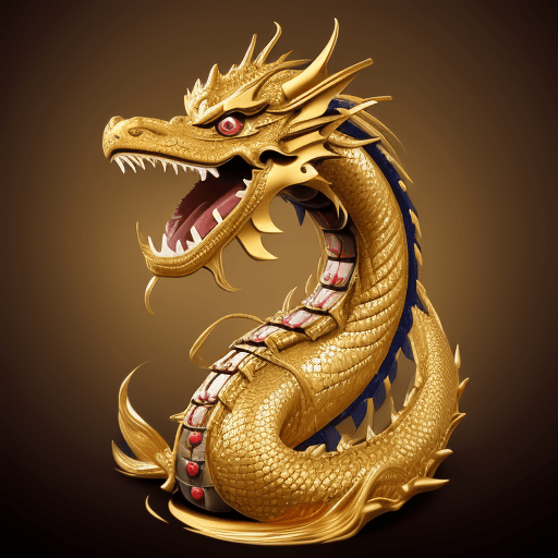 AI generated: Create a golden Chinese dragon