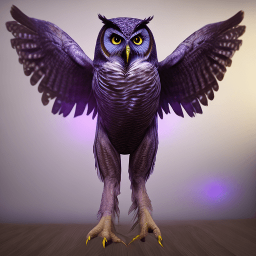 AI generated: Photo of a ultra realistic human owl hybrid , human body , beutifull human face , 8k , ultrarealism ...