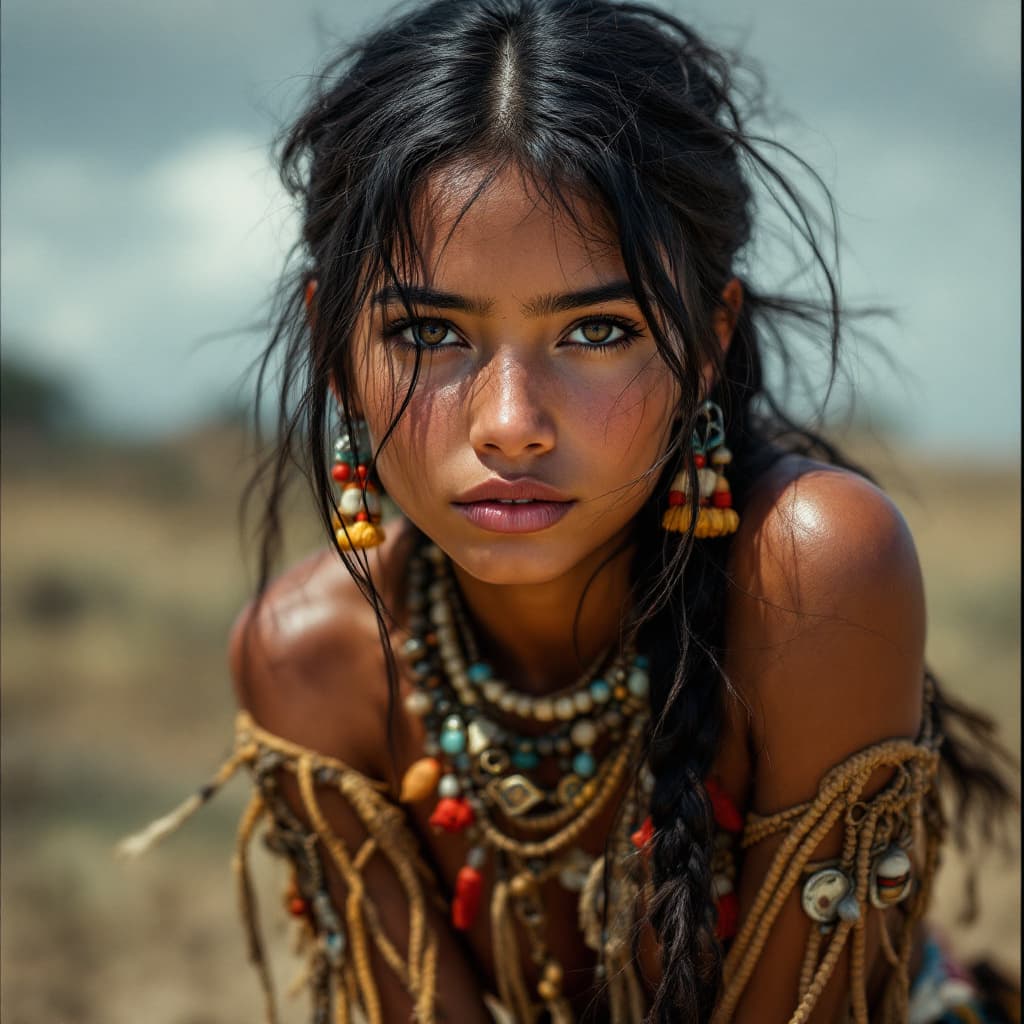 AI generated: Native American girl
