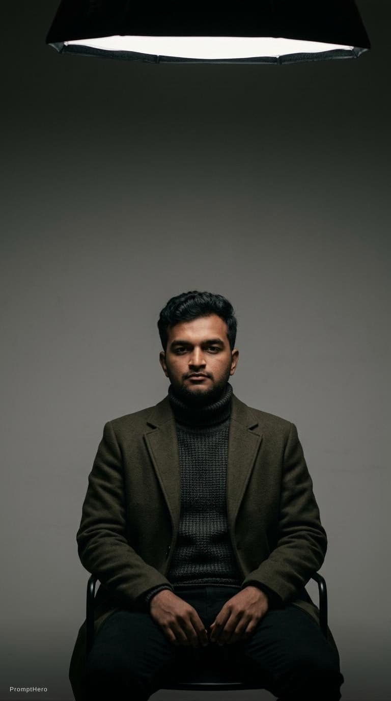 AI generated: high-end portrait photography,editorial studio photography,cinematic color grading,vertical composit...