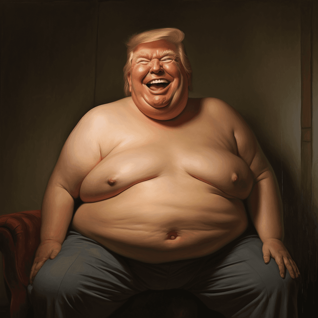 AI generated: fat happy trump