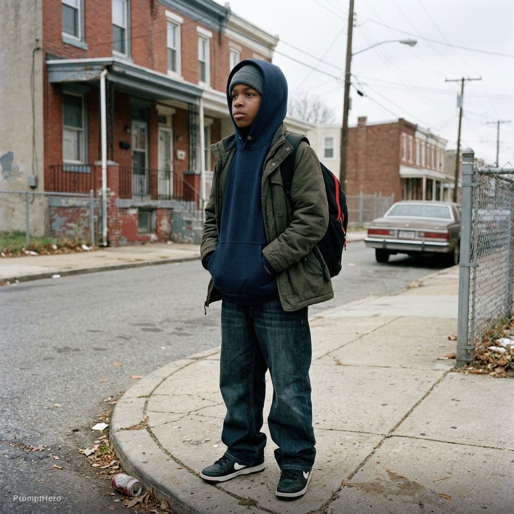 AI generated: young hood boy