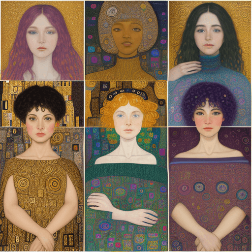 AI generated: "a group of diverse women embracing their natural , painted with vibrant and empowering colors, capt...