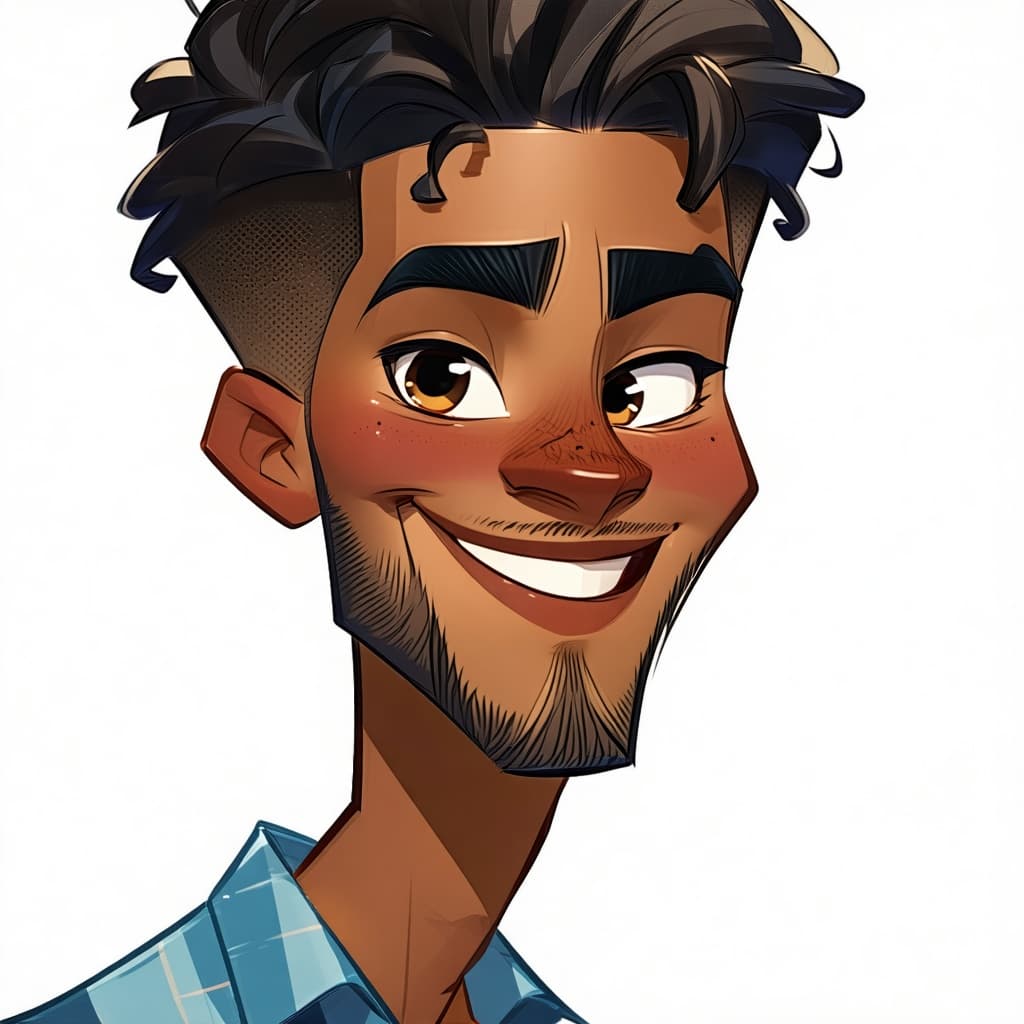 AI generated: Create a highly detailed and vibrant digital illustration of a stylized character based directly on ...