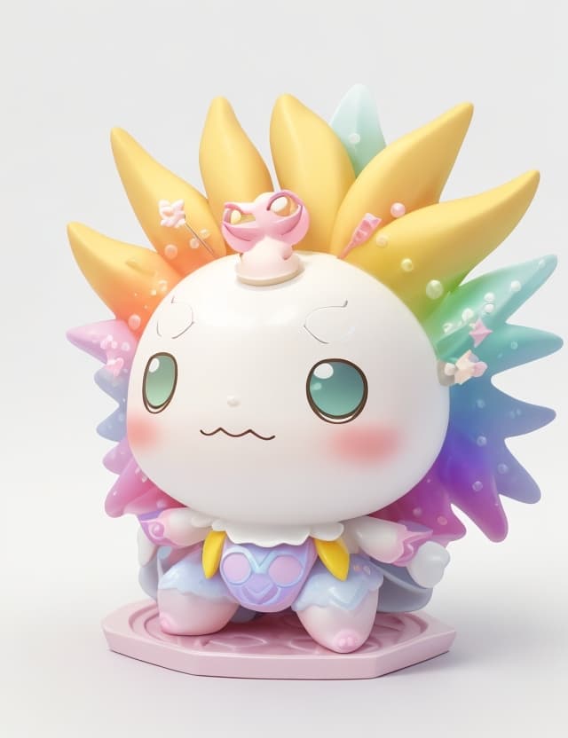 AI generated: ( volumatric lighting , very detail face ,white background)), 3D model , Nendoroid style, Japanese m...