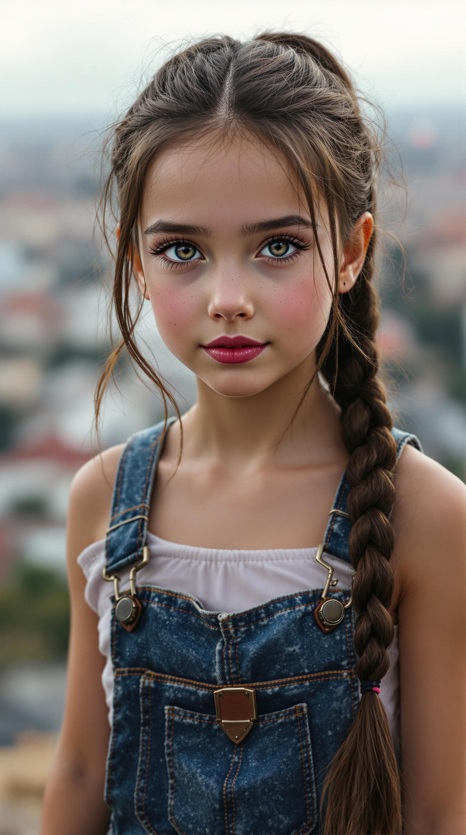 AI generated: a professional photo of a exceptionally beautiful girl in the world (age 7), (seven year old),  Ukra...