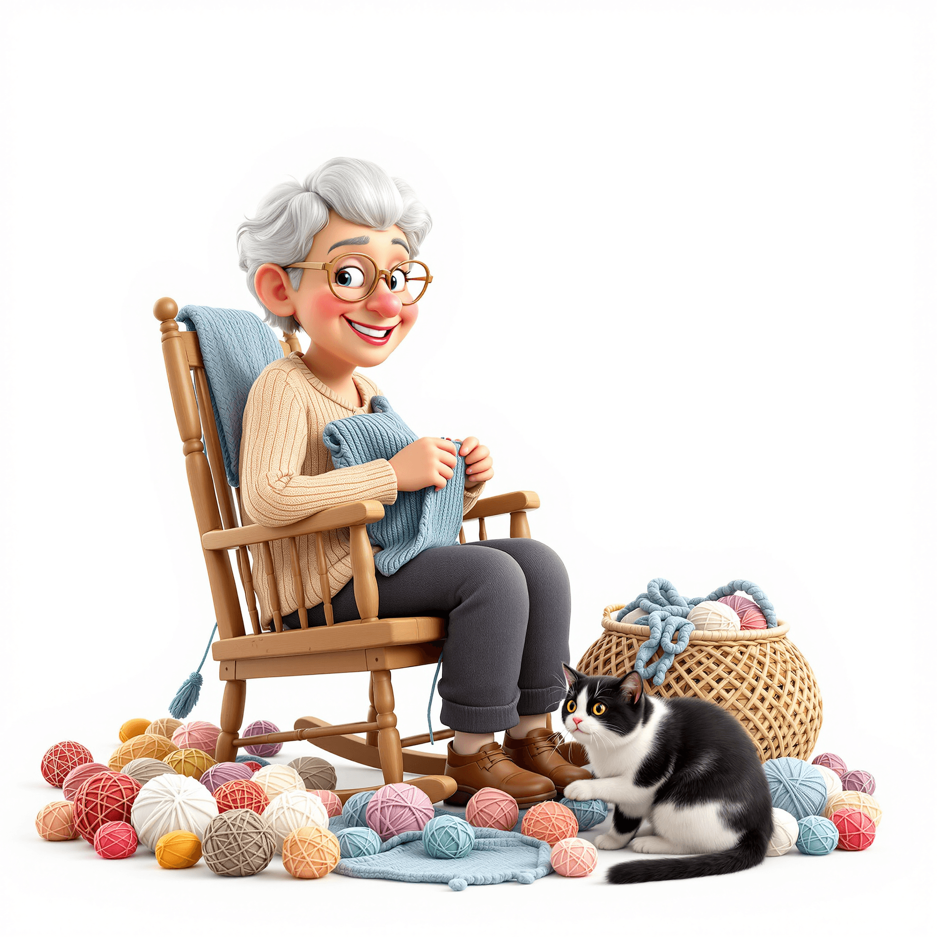 AI generated: 

Ultra realistic 3D image side view of an older lady with silver-grey hair who looks at the viewer ...