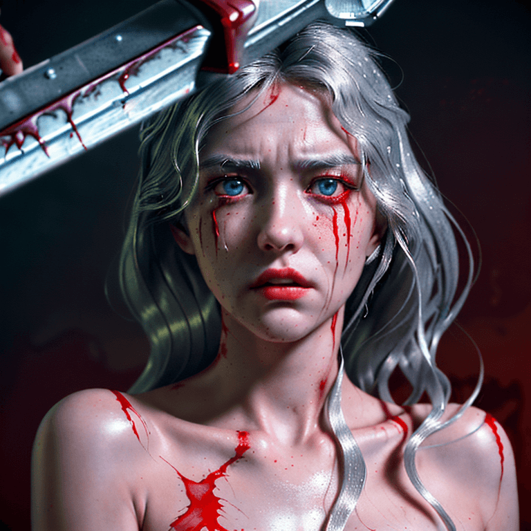AI generated: an ultra realistic ethereal portrait of a beautiful  female, nightmare on elm street, long retro mes...