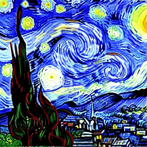 AI generated: van gogh, realistic painting by van gogh