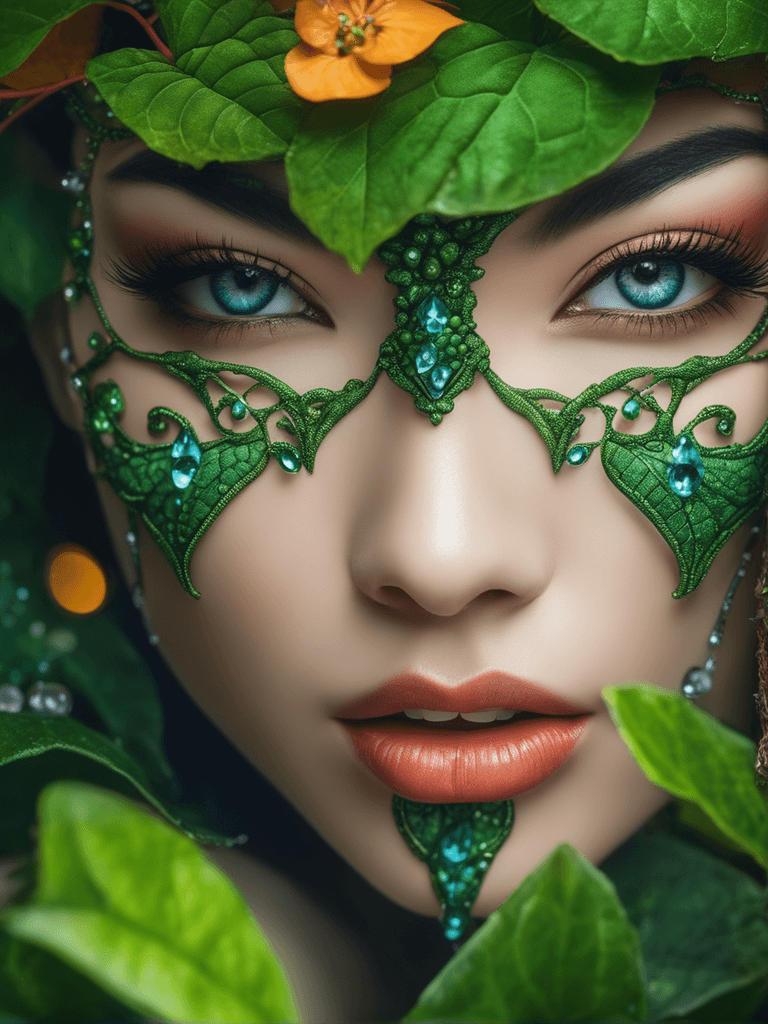 AI generated: intricate artwork masterpiece, royal poison ivy in a micro bikini siting, sf, mad sky hallucination ...