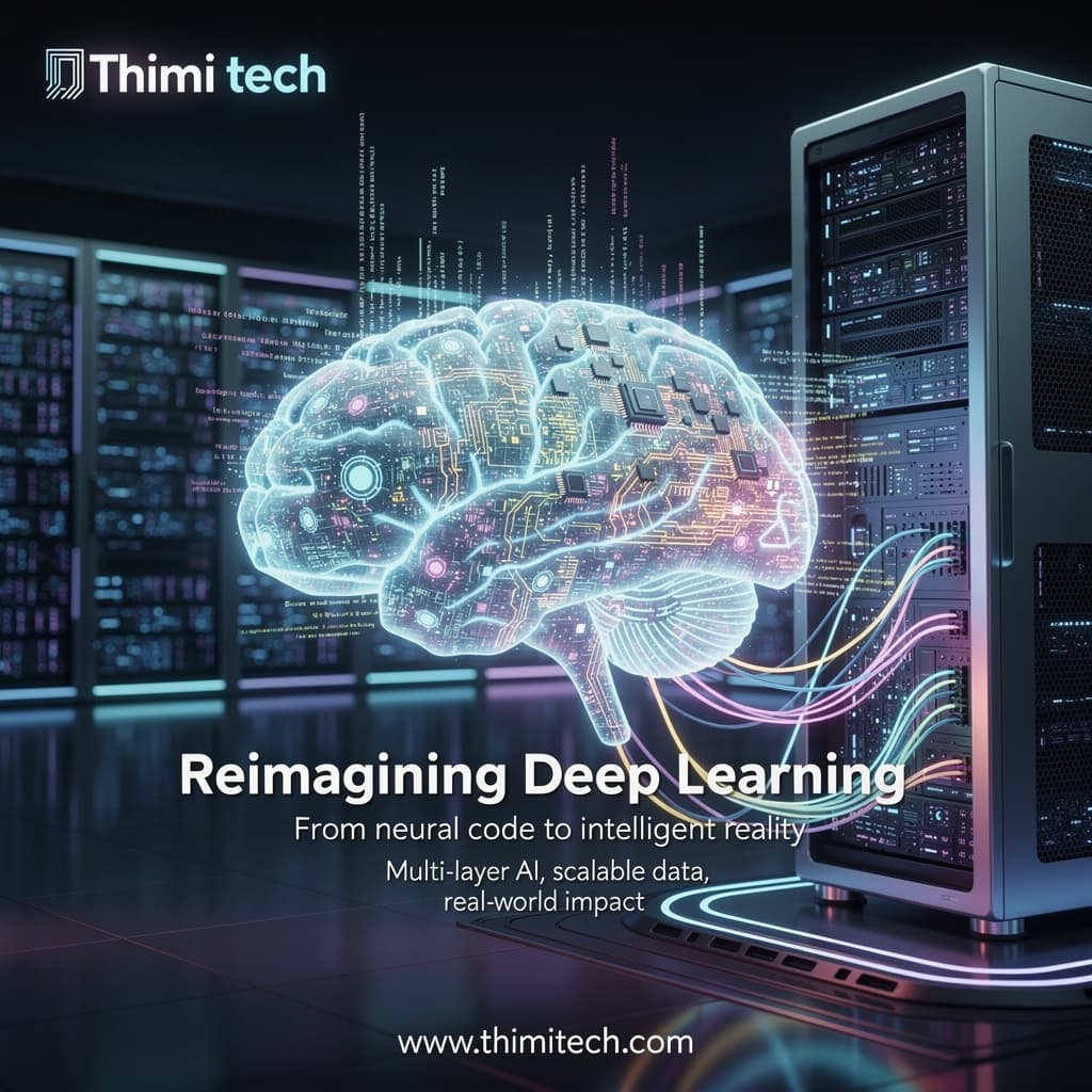 AI generated: make a 3d image with a futuristic design about deep learning, showing a holographic machine in the s...