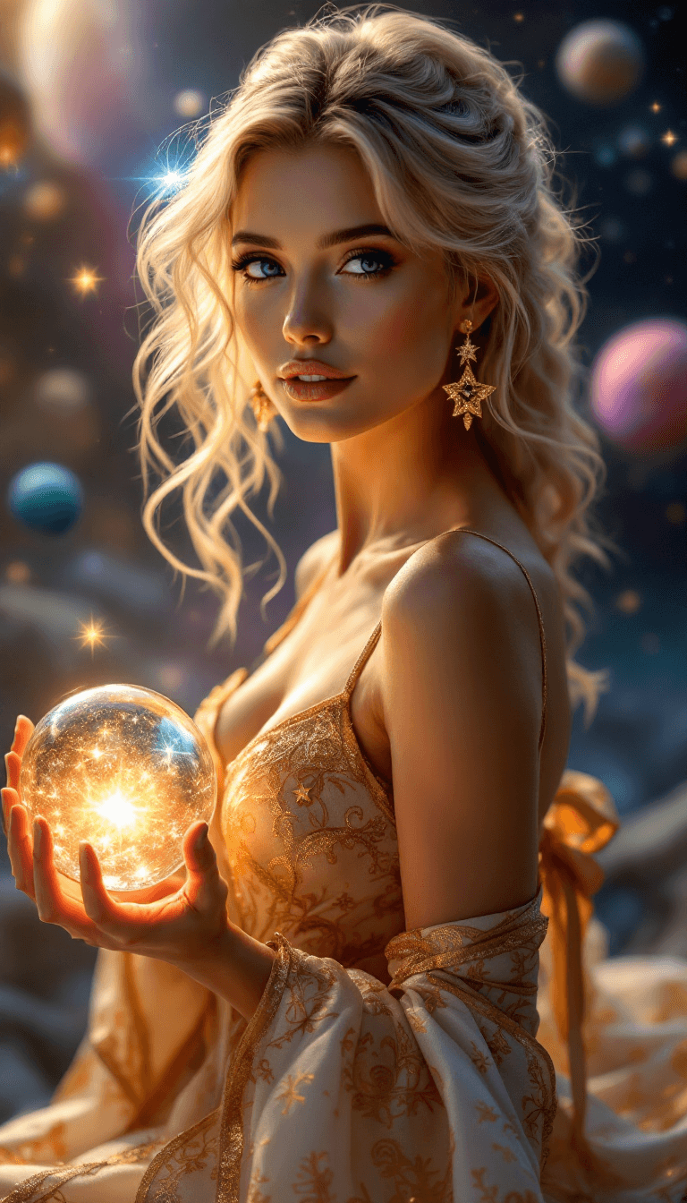 AI generated: Hyper-realistic, Ultra-high resolution, Lifelike details, Stunning blonde woman with soft golden cur...