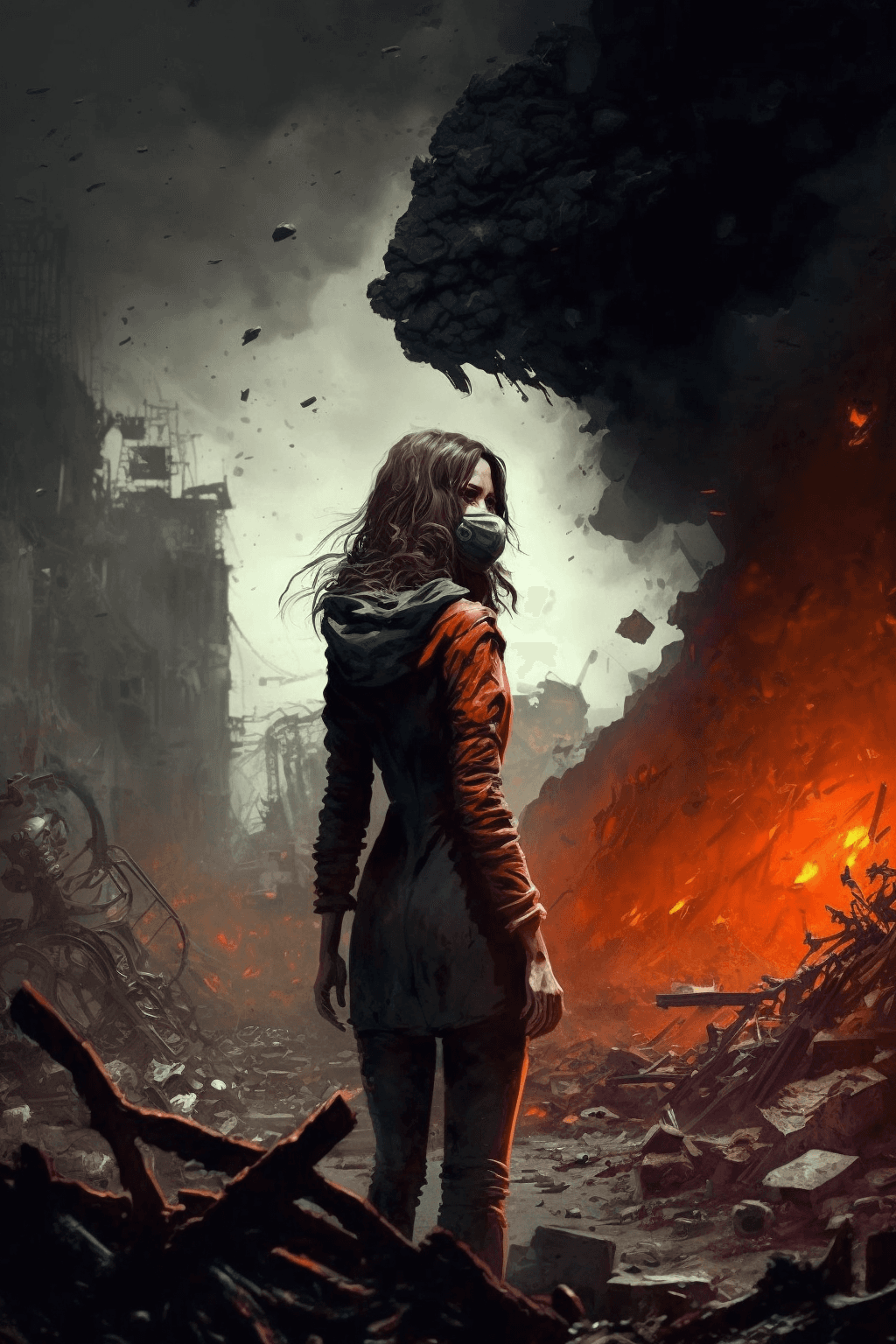 AI generated: apocalypse,zombies,epic,breathtaking, red, chaos, humans 