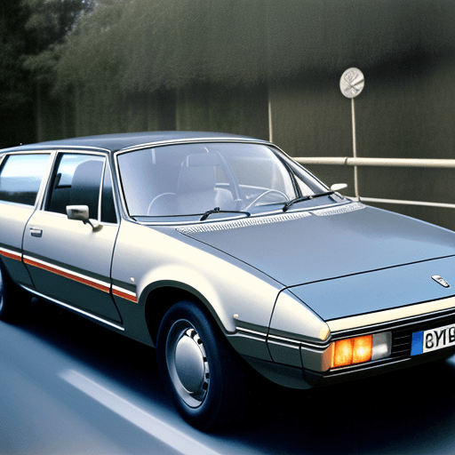 AI generated: A high tech french car in the seventies
